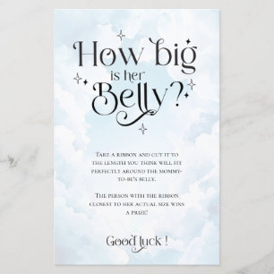 Baby Shower Spiel "Himmlischer Nachwuchs" Wie dick