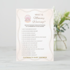 Baby-Shower-Spiel mit Perle - Bearbeitbarer Name, Einladung
