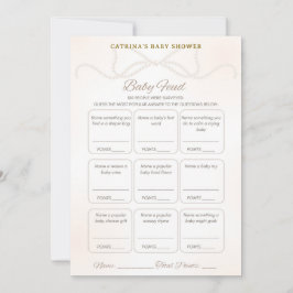 Baby-Shower-Spiel mit Perle - Bearbeitbarer Name, Einladung