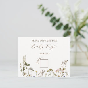 Baby-Shower-Spiel Mitteilungskarte