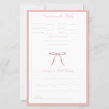 Baby-Shower-Spiel: Tipps und Vorhersagen mit rosa 