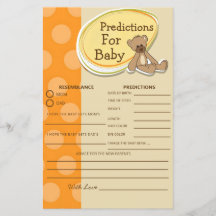 Baby-Shower-Spiel: Vorhersagen zum Vintage-Teddybä
