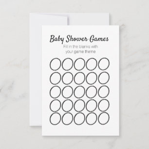 Baby-Shower-Spiel-Vorlage im Kreisformat Dankeskarte