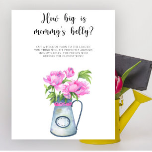 Baby- Shower-Spiel: Wie groß ist Mamas Bauch? Poster