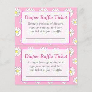 Baby-Shower-Spiele mit rosa Gänseblümchen-Motiv Flyer