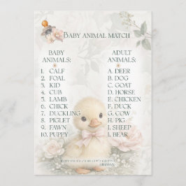 Baby-Shower-Spielkarte | Baby-Wortsalat Hinweiskarte