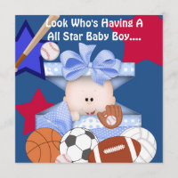 BABY SHOWER SPORTS-EINLADUNG FÜR JUGEND