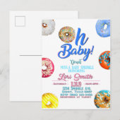 Baby Shower Sprinkle Boy Einladungspostkarte (Vorne/Hinten)
