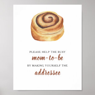 Baby-Shower-Spruch für die werdende Mutter: Hilfe Poster