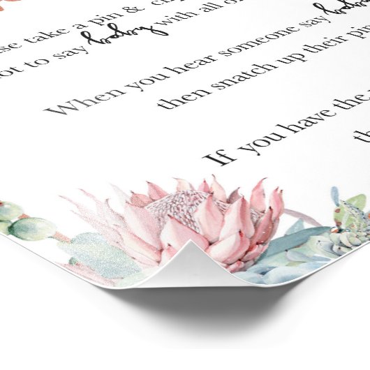 Baby Shower Spt Say Baby Clothespin Game Fotodruck (Ecke)