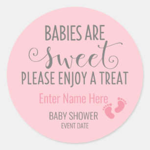 BABY SHOWER STICKER Babys sind süße Gunst