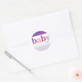 BABY SHOWER STICKER: gemusterte Kleinbuchstaben 2 Runder Aufkleber (Umschlag)