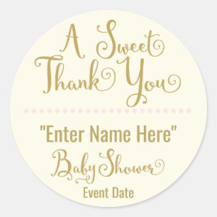 BABY SHOWER STICKER   Herzlichen Dank