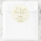 BABY SHOWER STICKER| Herzlichen Dank Runder Aufkleber (Tasche)