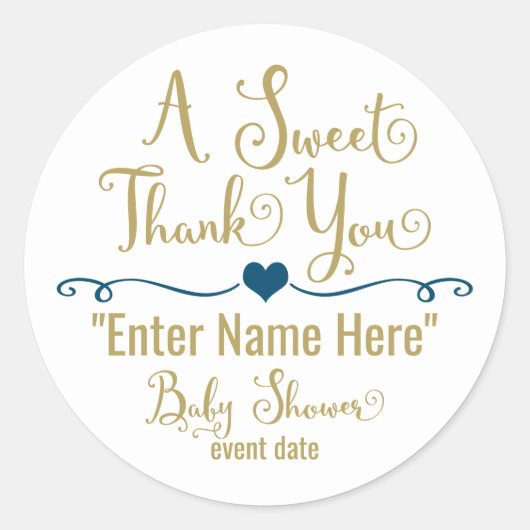 BABY SHOWER STICKER | VIELEN DANK (Vorderseite)