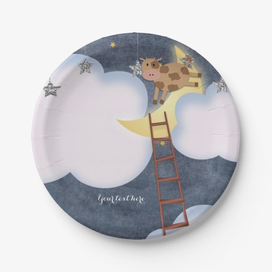 Baby Shower Storybook Kinderzimmer Rhyme Custom Pa Pappteller (Vorderseite)