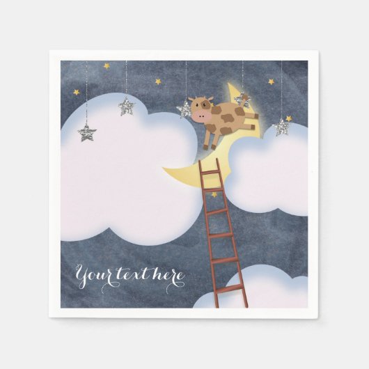 Baby Shower Storybook Kinderzimmer Rhyme Custom Pa Serviette (Vorderseite)