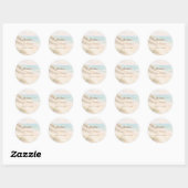 Baby Shower Strand Küste Sommer Runder Aufkleber (Blatt)