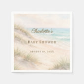 Baby-Shower Strand küstenelegant Serviette (Vorderseite)