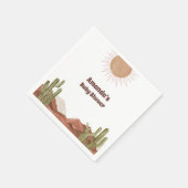 Baby Shower Sun Desert Cactus Baby Shower Serviette (Ecke)