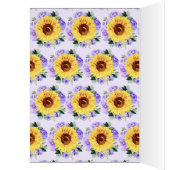 Baby Shower Sunflower Purple Floral Thank You (Innen (Links))