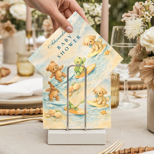 Baby-Shower Surf’s Up Serviette