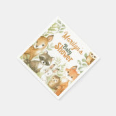 Baby Shower Süße Babytierchen Serviette (Ecke)