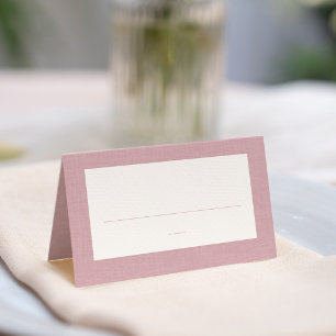 Baby-Shower süße einfache rosa Chambray Platzkarte