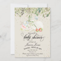 Baby Shower Süßer Hase Gold Konfetti