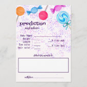 Baby Shower Süßigkeiten Lollipops Acitvity Party G Hinweiskarte (Vorderseite)