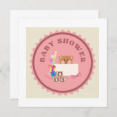 Baby Shower , Tarjeta de Invitación Imprimible Einladung (Vorne/Hinten)