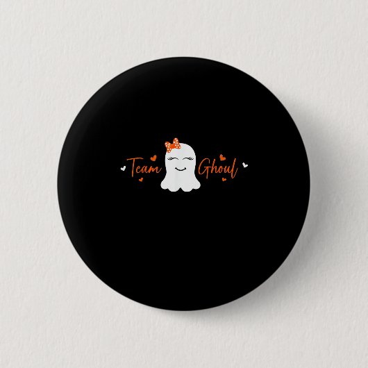 Baby Shower Team Girl Halloween Gender Reveal Team Button (Vorderseite)