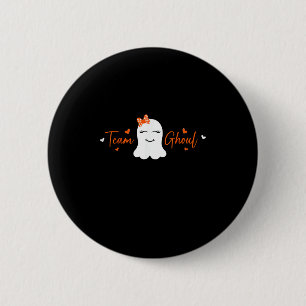 Baby Shower Team Girl Halloween Gender Reveal Team Button