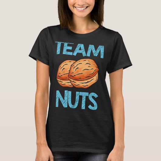 Baby Shower Team Nuts Team Blue Boy Gender Reveal T-Shirt (Vorderseite)
