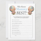 Baby Shower Teddy Ballons Junge, der Mama kennt Einladung (Vorderseite)