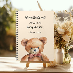 Baby Shower Teddy Bär warten Notizblock