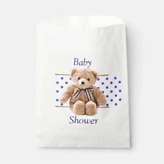 Baby Shower Teddy Bear Candy Favor Bags Geschenktütchen (Vorderseite)