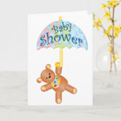 Baby Shower Teddy Bear Karte (Gelbe Blume)