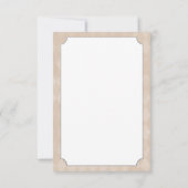 Baby Shower Teddy Bear | Tan-Raute Dankeskarte (Rückseite)