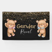 Baby Shower Teddy Gender Offenlegung Einladung Banner (Horizontal)