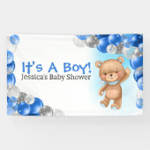 Baby Shower Teddy It a Boy Banner (Horizontal)