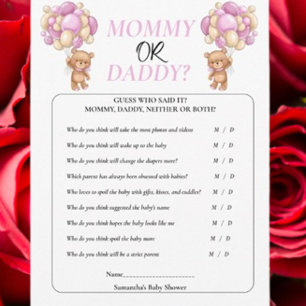 Baby Shower Teddy  Mutter werdende. Mami oder Papi Einladung