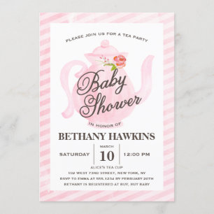 Baby Shower Tee Party Babyparty Einladung
