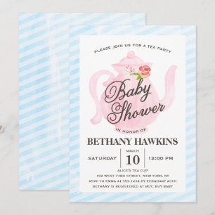 Baby Shower Tee Party   Babyparty Einladung
