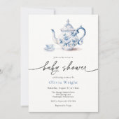 Baby Shower Tee Party Einladung (Vorderseite)