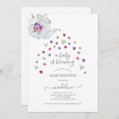 Baby Shower Tee Party Einladung (Vorne/Hinten)