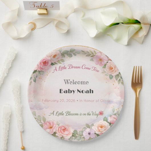 Baby Shower Teller | Blossom Dream Thema (Hochzeit)