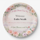 Baby Shower Teller | Blossom Dream Thema (Vorderseite)