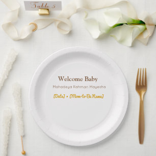 Baby Shower Teller Honigbär Thema