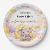 Baby Shower Teller | Magic Moon Thema (Vorderseite)